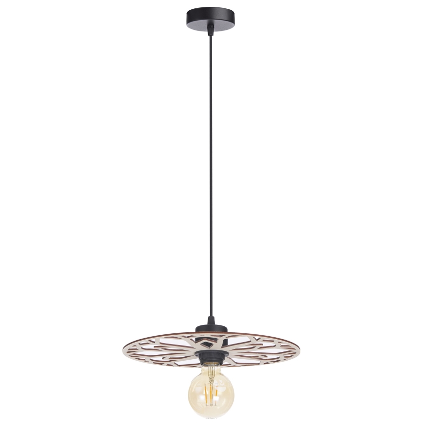 Ljuskrona med textilsladd FALCO 1xE27/60W/230V diameter 30 cm beige