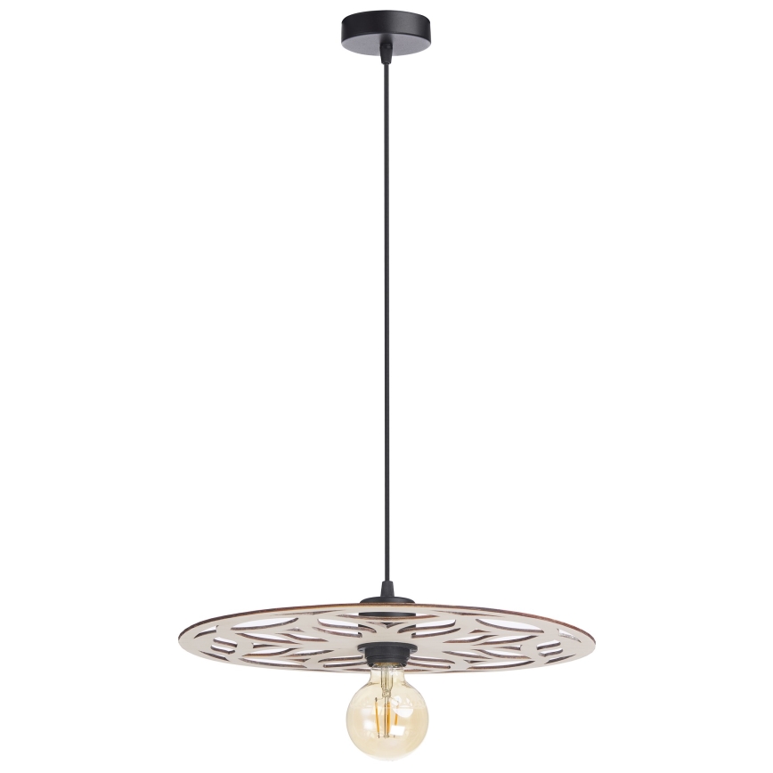 Ljuskrona med textilsladd FALCO 1xE27/60W/230V diameter 40 cm beige