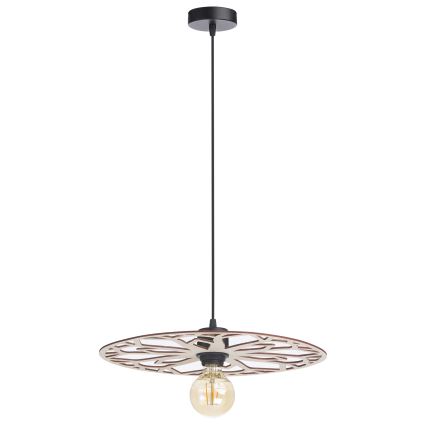 Ljuskrona med textilsladd FALCO 1xE27/60W/230V diameter 40 cm beige