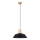 Ljuskrona med textilsladd FANO 1xE27/15W/230V diameter 34 cm svart