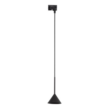 Ljuskrona med textilsladd för 1-fas skensystem CONO MINI 1xGU10/10W/230V svart