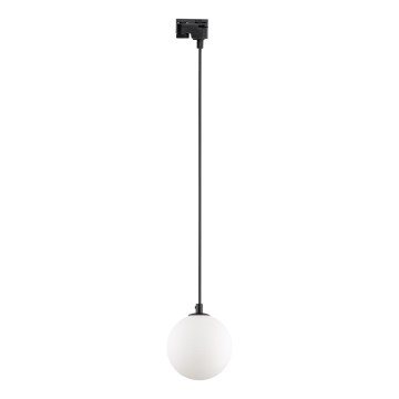 Ljuskrona med textilsladd för 1-fas skensystem TRACER 1xG9/8W/230V svart/vit