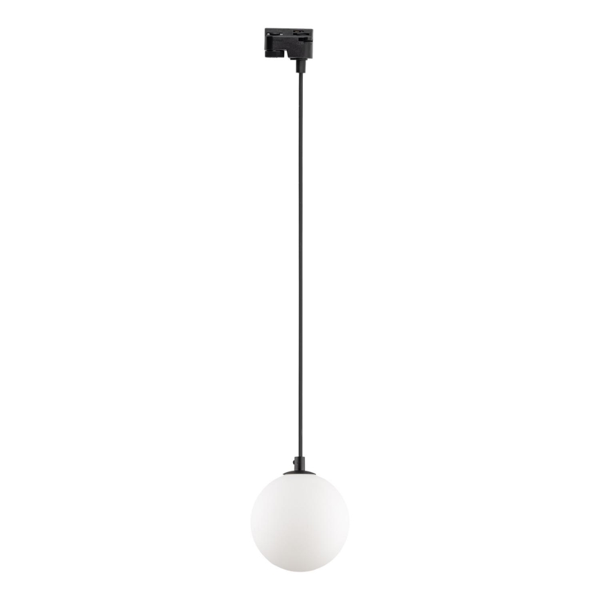 Ljuskrona med textilsladd för 1-fas skensystem TRACER 1xG9/8W/230V svart/vit