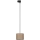 Ljuskrona med textilsladd för 3-fas skensystem TRACER 1xE27/15W/230V diameter 20 cm svart/brun