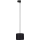 Ljuskrona med textilsladd för 3-fas skensystem TRACER 1xE27/15W/230V diameter 20 cm svart