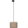 Ljuskrona med textilsladd för 3-fas skensystem TRACER 1xE27/15W/230V diameter 30 cm svart/brun