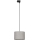 Ljuskrona med textilsladd för 3-fas skensystem TRACER 1xE27/15W/230V diameter 30 cm svart/grå