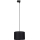 Ljuskrona med textilsladd för 3-fas skensystem TRACER 1xE27/15W/230V diameter 30 cm svart