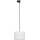 Ljuskrona med textilsladd för 3-fas skensystem TRACER 1xE27/15W/230V diameter 30 cm svart/vit
