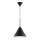 Ljuskrona med textilsladd FUKS 1xE27/15W/230V svart/beige