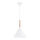 Ljuskrona med textilsladd FUKS 1xE27/15W/230V vit/beige