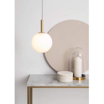 Ljuskrona med textilsladd GAMA 1xG9/12W/230V guld