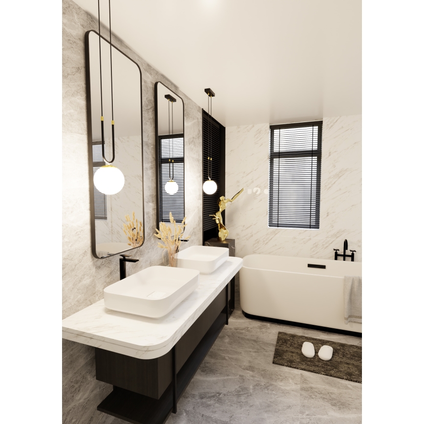Ljuskrona med textilsladd GLAM 1xE14/10W/230V svart