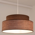 Ljuskrona med textilsladd GRACE 1xE27/60W/230V diameter 40 cm brun/beige