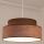 Ljuskrona med textilsladd GRACE 1xE27/60W/230V diameter 40 cm brun/beige