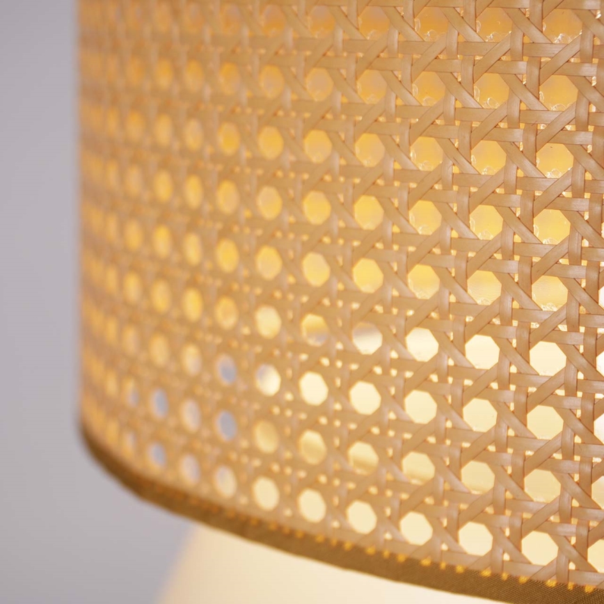 Ljuskrona med textilsladd GRENADA 1xE27/20W/230V diameter 40 cm beige