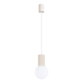 Ljuskrona med textilsladd HALO 1xG9/8W/230V diameter 12 cm grädde