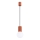 Ljuskrona med textilsladd HALO 1xG9/8W/230V diameter 12 cm orange