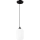 Ljuskrona med textilsladd HARMA 1xE27/15W/230V diameter 14 cm vit/svart
