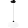 Ljuskrona med textilsladd HARMA 1xE27/15W/230V diameter 30 cm vit/svart