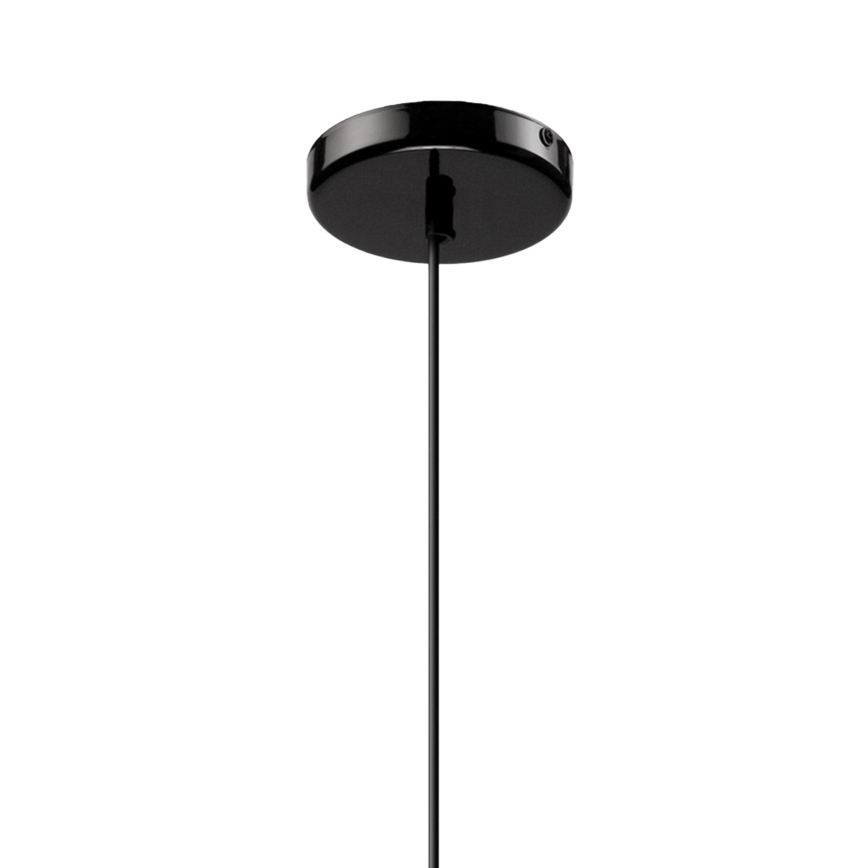 Ljuskrona med textilsladd HARMA 1xE27/15W/230V diameter 30 cm vit/svart