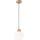 Ljuskrona med textilsladd HARMONY 1xE27/15W/230V diameter 20 cm vit/ek