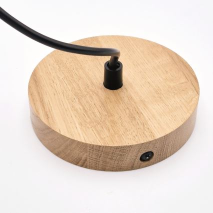 Ljuskrona med textilsladd HARMONY 1xE27/15W/230V diameter 20 cm vit/ek