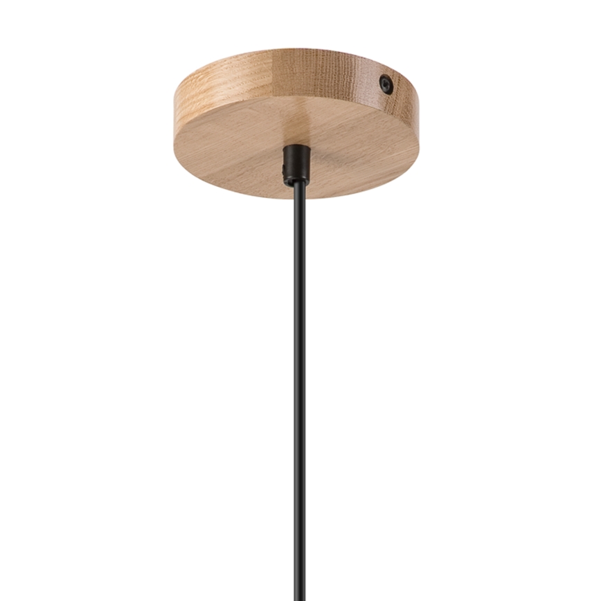 Ljuskrona med textilsladd HARMONY 1xE27/15W/230V diameter 20 cm vit/ek