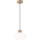 Ljuskrona med textilsladd HARMONY 1xE27/15W/230V diameter 25 cm vit/ek