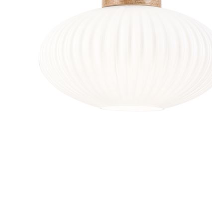 Ljuskrona med textilsladd HARMONY 1xE27/15W/230V diameter 25 cm vit/ek