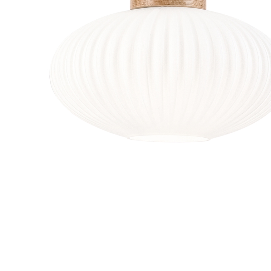 Ljuskrona med textilsladd HARMONY 1xE27/15W/230V diameter 25 cm vit/ek
