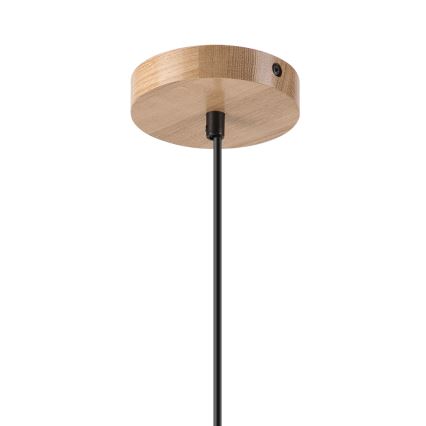 Ljuskrona med textilsladd HARMONY 1xE27/15W/230V diameter 25 cm vit/ek