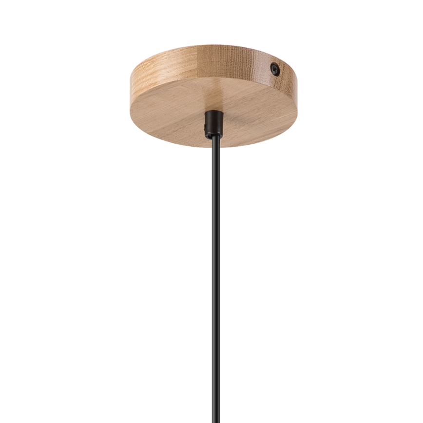 Ljuskrona med textilsladd HARMONY 1xE27/15W/230V diameter 25 cm vit/ek