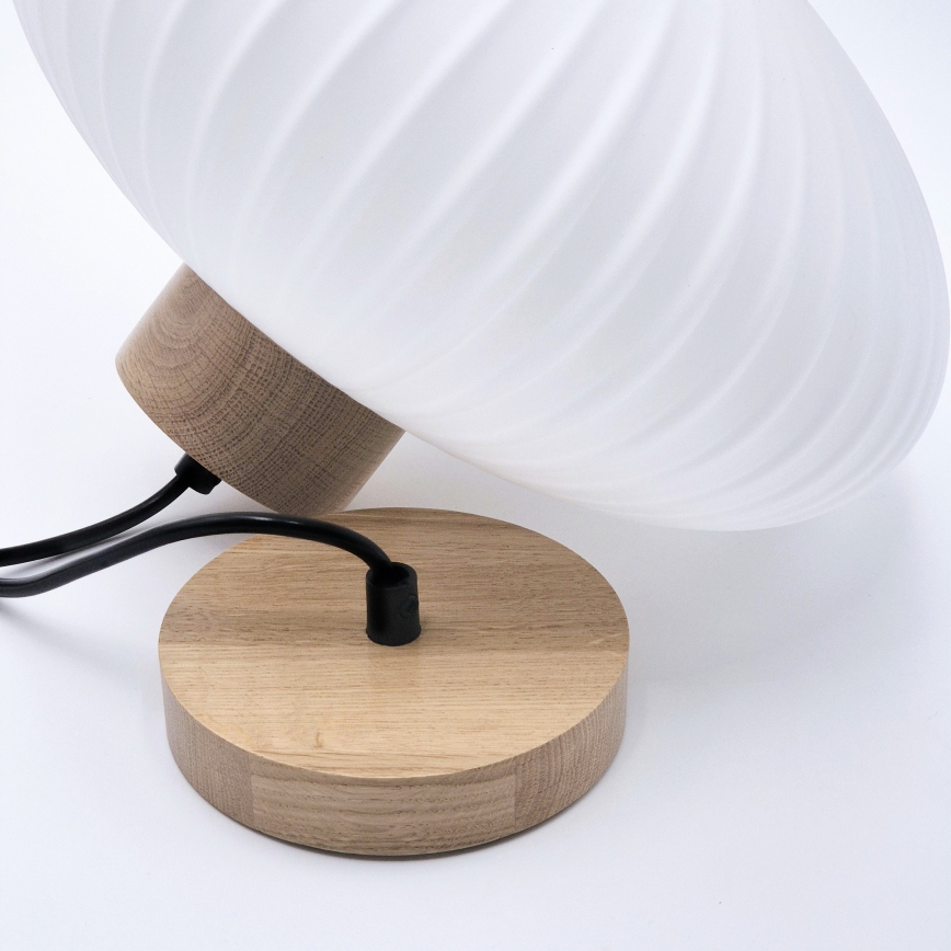 Ljuskrona med textilsladd HARMONY 1xE27/15W/230V diameter 30 cm vit/ek