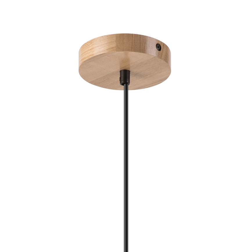 Ljuskrona med textilsladd HARMONY 1xE27/15W/230V diameter 30 cm vit/ek