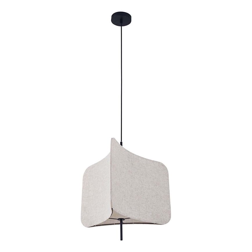 Ljuskrona med textilsladd HAVANA 1xE27/20W/230V diameter 50 cm beige