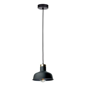Ljuskrona med textilsladd HEBE 1xE27/60W/230V svart