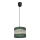 Ljuskrona med textilsladd HELEN 1xE27/15W/230V diameter 20 cm grön/guld