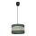 Ljuskrona med textilsladd HELEN 1xE27/15W/230V diameter 25 cm grön/guld