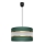 Ljuskrona med textilsladd HELEN 1xE27/15W/230V diameter 35 cm grön/guld