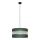 Ljuskrona med textilsladd HELEN 1xE27/15W/230V diameter 40 cm grön/guld