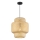Ljuskrona med textilsladd HESTIA 1xE27/60W/230V diameter 30 cm bambu