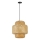 Ljuskrona med textilsladd HILO 1xE27/40W/230V diameter 38 cm bambu