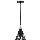 Ljuskrona med textilsladd HIRA 1xE27/60W/230V diameter 18 cm svart