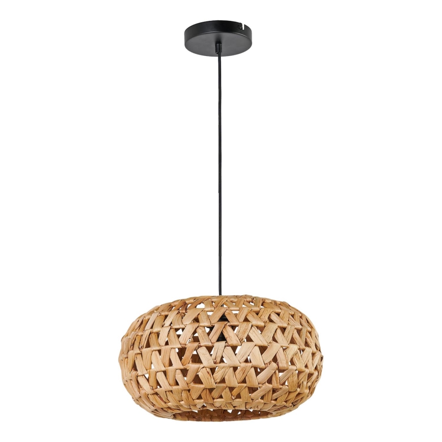 Ljuskrona med textilsladd HOSHI 1xE27/20W/230V diameter 38 cm hampa