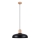 Ljuskrona med textilsladd INDY 1xE27/15W/230V diameter 38 cm svart