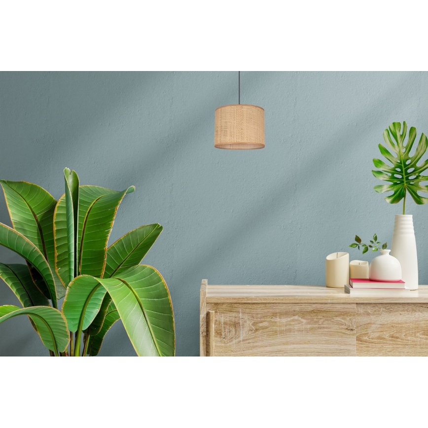 Ljuskrona med textilsladd IRMA 1xE27/60W/230V diameter 20 cm