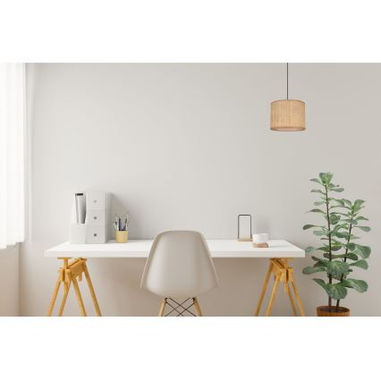Ljuskrona med textilsladd IRMA 1xE27/60W/230V diameter 20 cm
