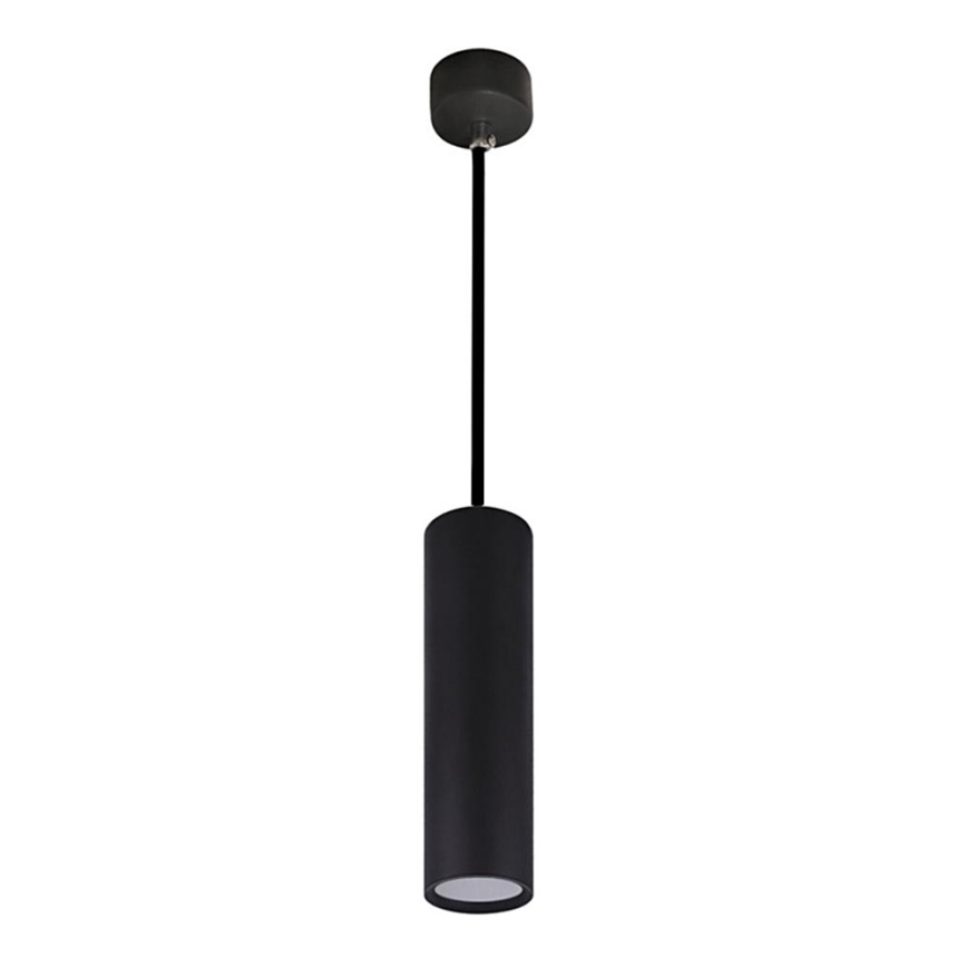 Ljuskrona med textilsladd KARADON 1xGU10/30W/230V 17 cm svart