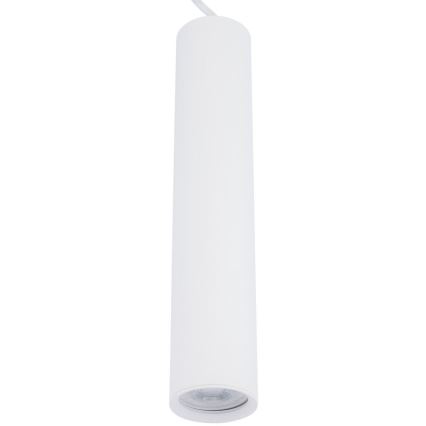 Ljuskrona med textilsladd KARADON 1xGU10/30W/230V 17 cm vit